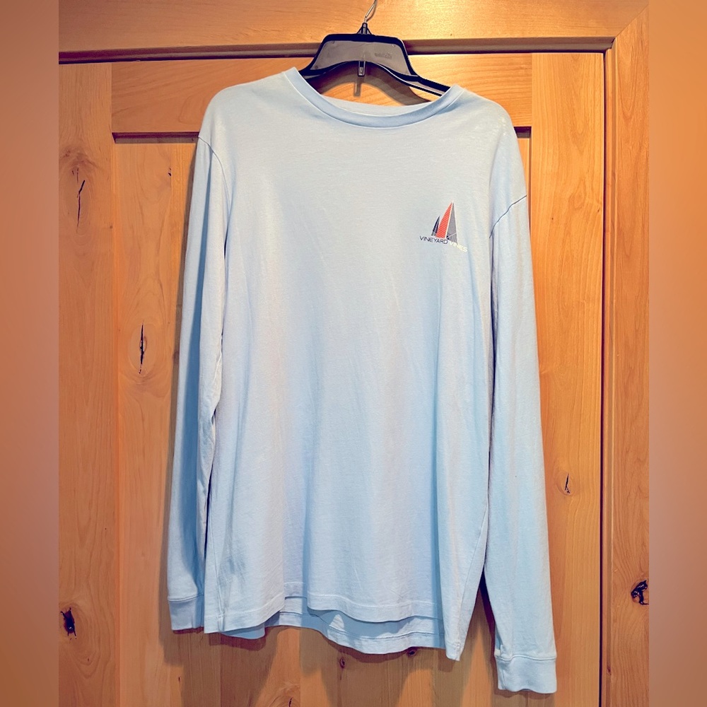 Vineyard Vines - Men’s Long Sleeve Tee with sailboat print, Size: Medium